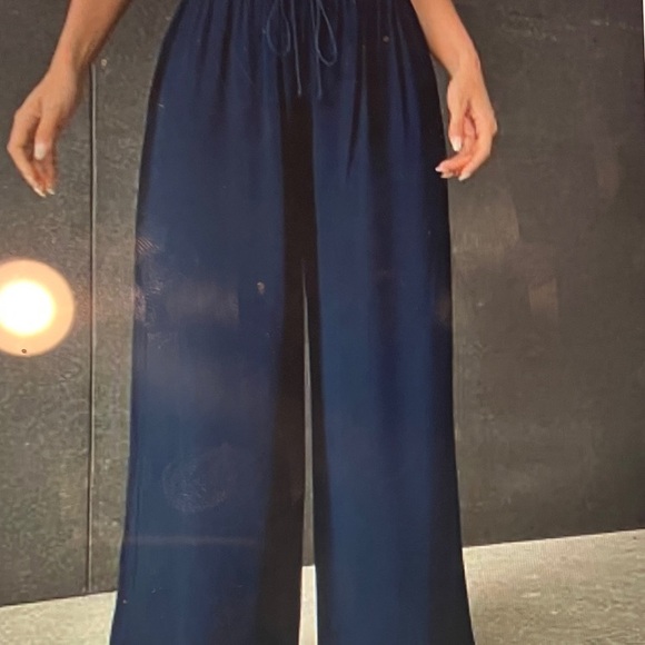 Cider Deep Blue Wide-Leg Pants NWOT - Picture 1 of 16